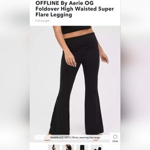 Offline by aerie OG foldover high waisted super flare leggings